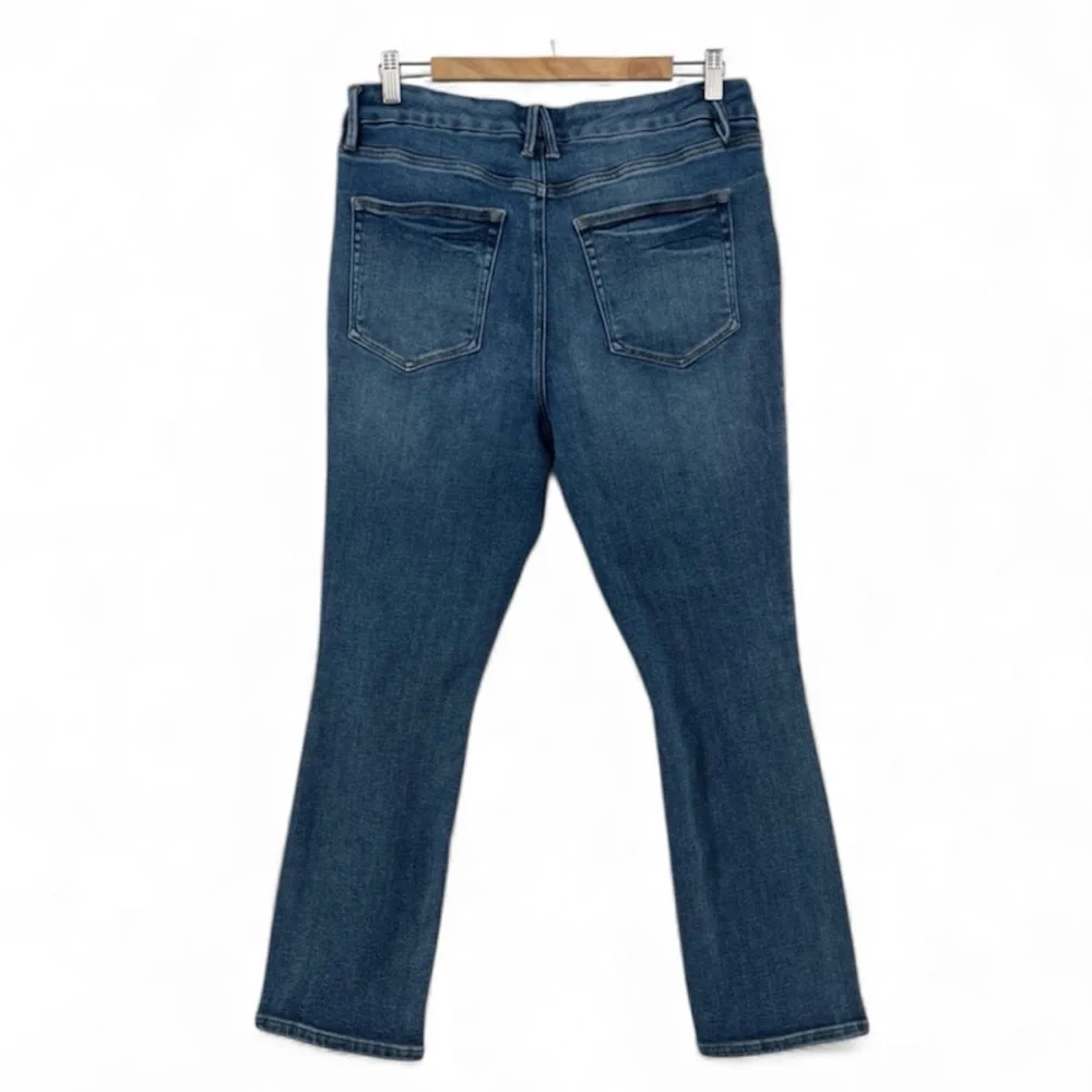 Good‎ American Good Legs Stovepipe Distressed Jeans GLC1380T BLUE673 Size 15